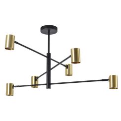 Light Prestige Snow plafonnier 1x50 W noir-doré LP-731/6PGD
