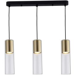 Light Prestige Manacor lampe suspendue 3x50 W transparent-doré LP-232/3LGD