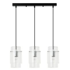 Light Prestige Savona lampe suspendue 3x40 W transparent-argenté LP-707/3L