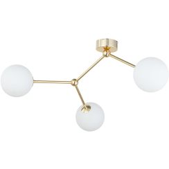 TK Lighting Fairy plafonnier 3x6 W blanc-doré 6471