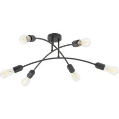 TK Lighting Helix plafonnier 6x15 W noir 4679
