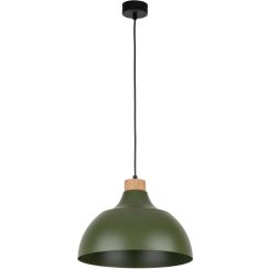 TK Lighting Cap lampe suspendue 1x15 W vert-bois 5665