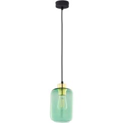 TK Lighting Marco lampe suspendue 1x15 W noir-vert 6696