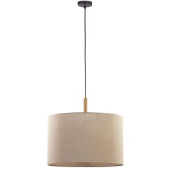 TK Lighting Deva Nature lampe suspendue 1x15 W noir-gris/cendre-bois-beige 6107