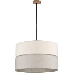 TK Lighting Eco lampe suspendue 3x15 W noir-gris/cendre-bois-beige 5773