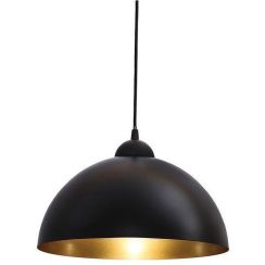 Abigali Round lampe suspendue 1x40 W noir-doré CHFB-E27