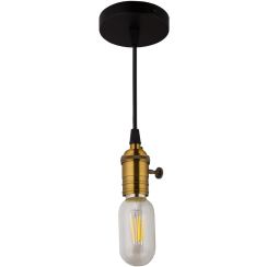 Abigali Edison lampe suspendue 1x40 W noir-laiton ZA-2