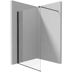 Deante Kerria Plus paroi de douche walk-in 140 cm noir mat/verre transparent KTS_N34P