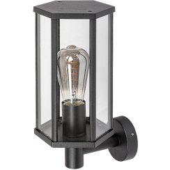 Rabalux Dubrovnik applique murale extérieure 1x40 W noir-transparent 7239
