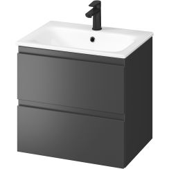 Cersanit Moduo lavabo avec meuble 59.5 cm anthracite S801-472-DSM