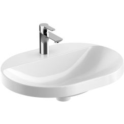 Geberit Variform lavabo 60x45 cm ovale encastrée blanc 500.734.00.2