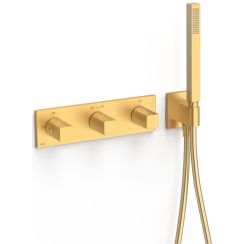 Tres B-System mitigeur bain-douche encastrée avec thermostat doré 30725301OM