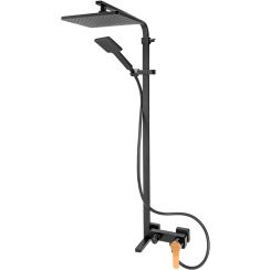 FDesign Seppia kit baignoire-douche mural noir FD1-SPA-7USET-25