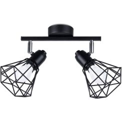 Sollux Lighting Artemis plafonnier 2x40 W noir SL.1106