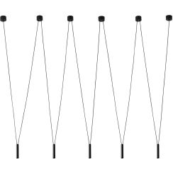 Open Design Viva lampe suspendue 5x3.5 W noir OR84337