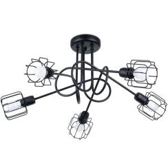 Sollux Lighting Beluci plafonnier 5x12 W noir SL.1119