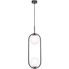 Kaja Parva lampe suspendue 2x40 W noir-laiteux K-5101