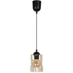 Candellux Felis lampe suspendue 1x60 W noir-ambre 31-00156