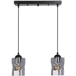 Candellux Felis lampe suspendue 2x60 W noir-fumé 32-00132