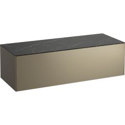 Laufen Sonar meuble avec plan de travail 117.5x45.5x34 cm sous-lavabo suspendu noir-graphite-gris H4054200341421