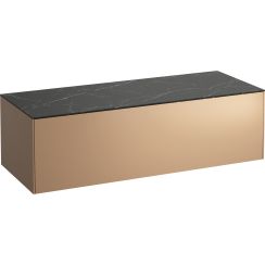 Laufen Sonar meuble avec plan de travail 117.5x45.5x34 cm sous-lavabo suspendu noir-cuivré H4054200341411
