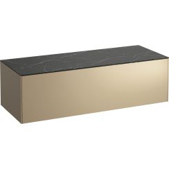 Laufen Sonar meuble avec plan de travail 117.5x45.5x34 cm sous-lavabo suspendu noir-doré H4054200341401