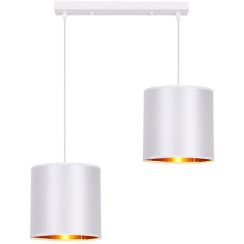 Candellux Atlanta lampe suspendue 2x40 W blanc-doré 32-00644