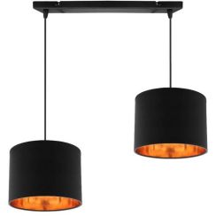 Candellux Candida lampe suspendue 2x40 W noir-doré 32-00712