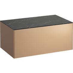 Laufen Sonar szafka 77 cm podumywalkowa wisząca z blatem miedziany połysk H4054100341411