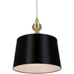 Candellux Prima lampe suspendue 1x60 W noir-doré 31-09241