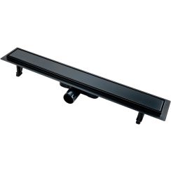 FDesign Kleome caniveau de douche avec grille 70 cm noir FD74017022