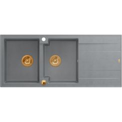 Quadron Evan évier graniteq 116x50 cm gris/graphite/onyx HQE11650U5_PVDC1_P2O