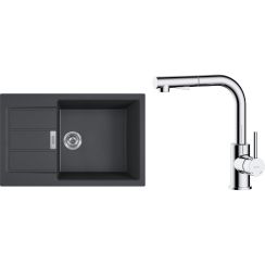 Set évier Tectonite Franke Sirius 2.0 143.0618.577, mitigeur de cuisine Oltens Myvat 35205100