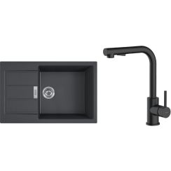 Set évier Tectonite Franke Sirius 2.0 143.0618.577, mitigeur de cuisine Oltens Myvat 35205300