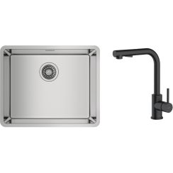 Set évier en acier inoxydable Teka Be Linea 115000005, mitigeur de cuisine Oltens Myvat 35205300