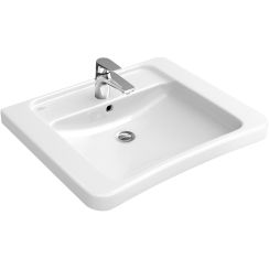 Villeroy & Boch Vita lavabo 65x55 cm rectangulaire classique pour les handicapés blanc 517867T2