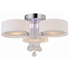 Light Prestige Gambela plafonnier 3x40 W blanc-chrome LP-991/3CWH