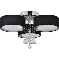 Light Prestige Gambela plafonnier 3x40 W noir-chrome LP-991/3CBK
