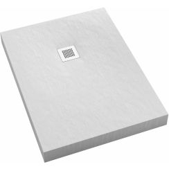 Schedpol New Horizons White Stone receveur de douche rectangulaire + cache 130x90 cm blanc 3.3318/B/ST-M2