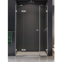 New Trendy Eventa porte de douche 150 cm à ouverture basculante chrome brillant/verre transparent EXK-4464