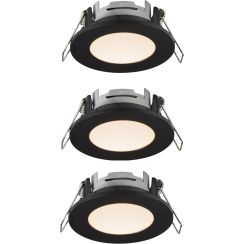 Nordlux Leonis spot encastré 3x4.5 W noir 49160103