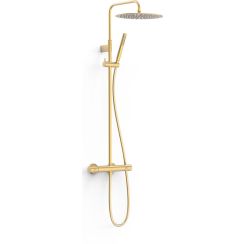 Tres Over-Wall ensemble de douche mural avec thermostat oui doré 19039302OM