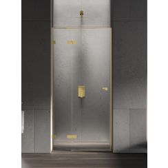 New Trendy Eventa Gold Shine porte de douche 90 cm à ouverture basculante doré brillant/verre transparent EXK-4673