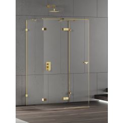 New Trendy Eventa Gold Shine kabina prysznicowa 120x80 cm prostokątna lewa złoty połysk/szkło przezroczyste EXK-4810