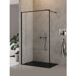New Trendy New Modus Black ścianka prysznicowa walk-in 120 cm czarny mat/szkło przezroczyste EXK-5560