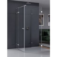 New Trendy Eventa cabine de douche 100x80 cm rectangulaire chrome brillant/verre transparent EXK-4599