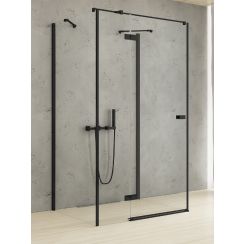 New Trendy Reflexa Black cabine de douche 90x90 cm carrée noir mat/verre transparent EXK-5013