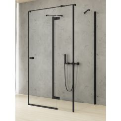 New Trendy Reflexa Black cabine de douche 120x90 cm rectangulaire noir mat/verre transparent EXK-5020
