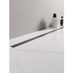 New Trendy Visio Slim Gunmetal Brushed évacuation linéaire 80 cm OL-0093