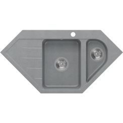 Quadron Rick évier graniteq 95.5x49 cm gris/graphite/onyx HRQ9549SZK